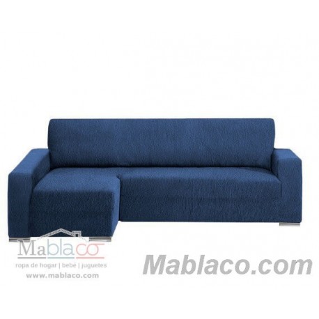 Funda Sofá Chaise Longue Teide Brazo Largo Izquierdo Azul