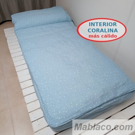 Saco Nórdico interior Coralina Invierno Bebé Nido Azul Estrellas Royal