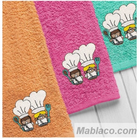 Paños de Cocina Chef Algodón 50x50 Pack 3