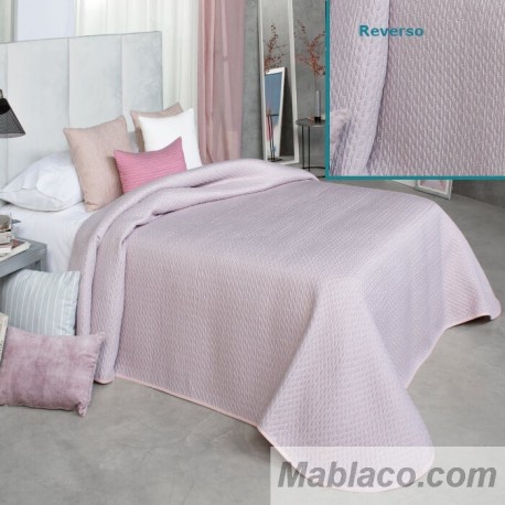 Colcha Jacquard Reversible Onza malva Reig Marti