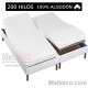 Sábana Bajera 100% Algodón 200 hilos Cama Articulada Gemelar Forma H Largo 200 cm y altura hasta 30 cm Royal