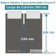 Medidas Sábana Bajera Lisa Cama Articulada Pantalón Forma V Largo 200 cm y altura hasta 30 cm Royal