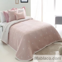 Colcha Jacquard Reversible Dempsy rosa Reig Marti