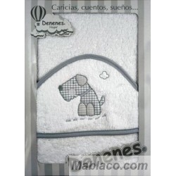 Capa de Baño Perrito Vichy Gris Denenes