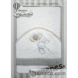 Capa de Baño Osito Conejo Gris