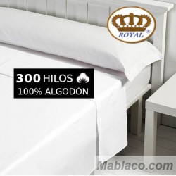 Funda de Almohada Blanca 100% Algodón 300 hilos Royal