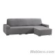 Chaise Longue apoyabrazos corto Aquiles Derecho Gris