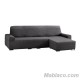 Chaise Longue apoyabrazos corto Aquiles Derecho Gris Oscuro