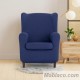 Funda de sillón Orejero elástica Ulises Azul