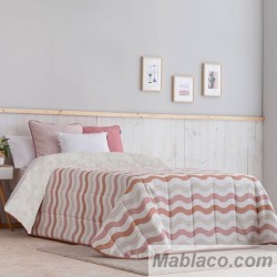 Edredón Comforter Dunas Nude reverso Borreguillo Sherpa Confecciones Paula