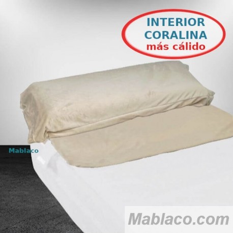 Saco Nórdico interior Coralina Invierno Bebé Liso Bicolor Blanco interior Beige Royal