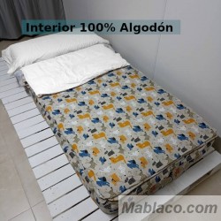 Saco Nórdico Bebé Perritos Lino interior 100% Algodón 200 hilos Royal