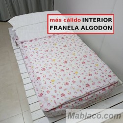 Saco Nórdico Bebé Franela Algodón Invierno Dulzura Girl Con Cremallera y Fuelle Royal