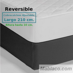 Cubrecolchón Acolchado Reversible AMBAR 2 Royal Tela / Tela Largo Especial 210 cm Alto hasta 10 cm ROYAL