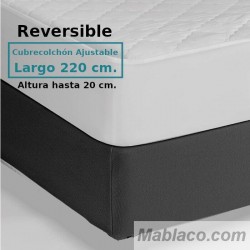 Cubrecolchón Acolchado Reversible AMBAR 2 Royal Tela / Tela Largo Especial 220 cm Alto hasta 20 cm ROYAL