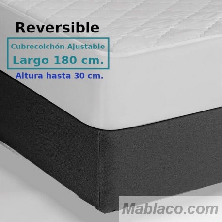 Cubrecolchón Acolchado Reversible AMBAR 2 Royal Tela / Tela Largo Especial 180 cm Alto hasta 30 cm ROYAL